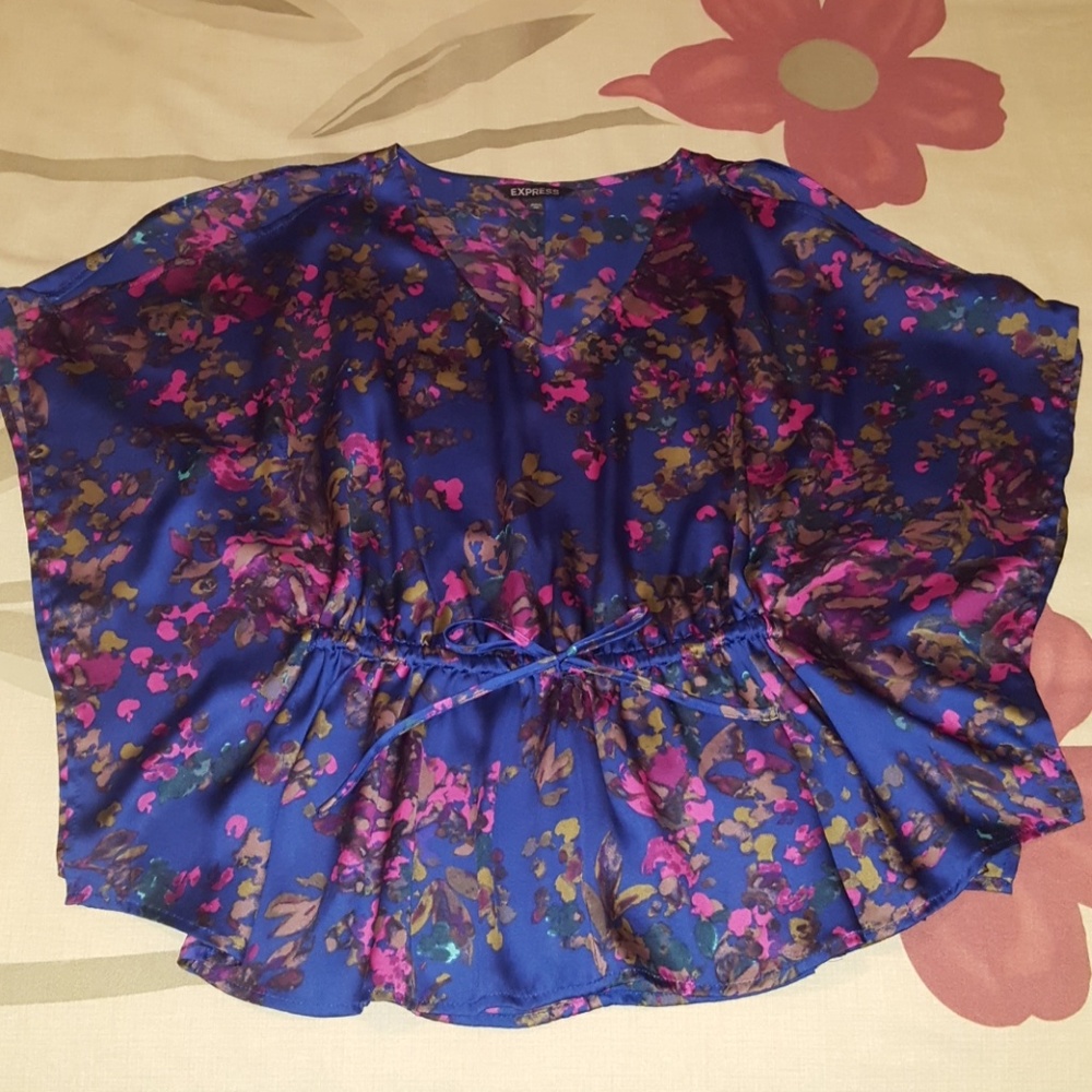 Express- Silky,Cold shoulder,flutter sleeve blouse